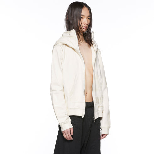 JULIUS 917CUM1 Ivory / Seamed Hoodie
